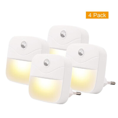 

Pack of 4 Plug-in Wall LED Dusk-to-Dawn Light Sensor Night Light Bedroom Bathroom Kitchen Hallway Stairs Night Lamp AC220240V EU