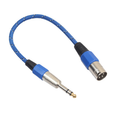 

3P XLR Male Jack to 14" 635mm Male Plug Stereo Microphone Cable Adapter