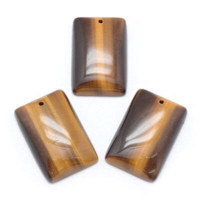 

Natural Tiger Eye Pendants Rectangle 30x20x6mm Hole 15mm