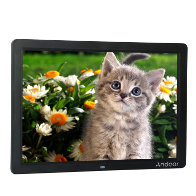 

Andoer 15" Wide Screen HD LED Digital Picture Frame Digital Album High Resolution 1280800 Electronic Photo Frame with Remote Cont