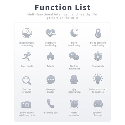 

A8 Smart Bracelet Heart Rate Blood Pressure IP67 Waterproof Smart Watch