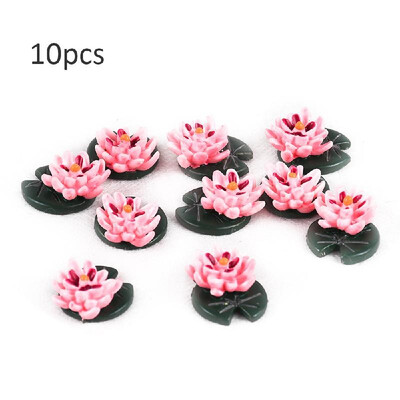 

10pcsset Mini Lotus Stone Benches Tree Stump Fairy Garden Resin DIY Craft Ornaments Miniature Landscape Model Home Decoration Pho