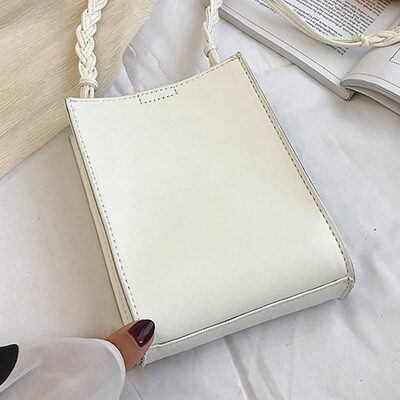 

2019 new net red ASIGO with single shoulder diagonal woven rope mini Joker small square bag