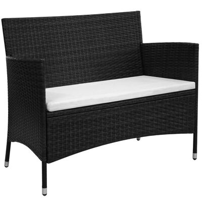 

Garden Bench 417 Poly Rattan Black