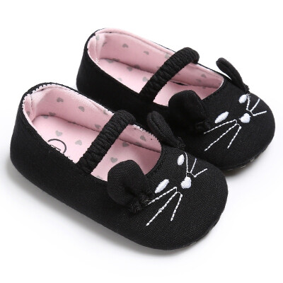 

Cute cat soft bottom anti-skid Shoesborn Infant Toddler First Walkers Soft Soled Cotton Kids Shoe