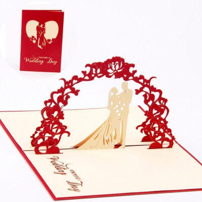 

Fashion 3D Pop Up Greeting Card Love Romantic Birthday Valentines Day Gift