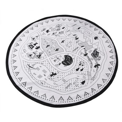 

Greensen Baby Round Shape DIY Personality Non-slip Crawling Mat Kid Canvas Game Pad