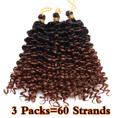 

3 Packs Afro MarleyBob Crochet Hair Marlibob Crochet Extension Kinky Curly Kinky Bundle Ombre Braidng Hair Extensions