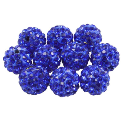 

New 100PcsLot 10mm Disco Acryl Bead mixed Gradient Change Colorful Crystal Shamballa Beads