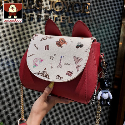 

Ins new small bag 2019 new printing small square bag Korean cute chain shoulder Messenger bag
