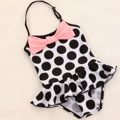 

Bow Dots Kid Baby Girl Swimsuit One Piece Swimsuit Swimwear Beachwear Bathing