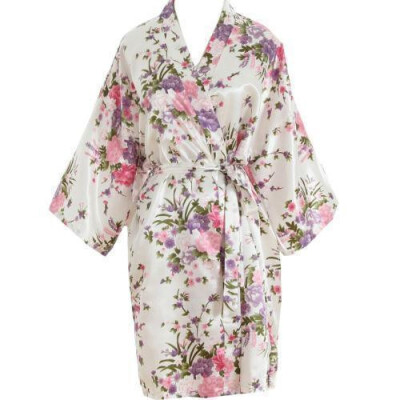 

Women Long Bride Robe Satin Silk Night Dressing Gown Bathrobe Bridesmaid Kimono