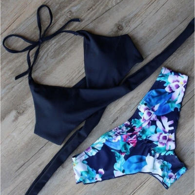 

Hot Women Swimwear Bandage Bikini Set Push-up Padded Bra Bathing Suit Swimsuit