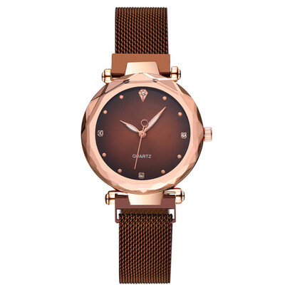 

RM Fashion Quartz Watch Women Stainless Steel Watchband Wristwatch Gift for Female