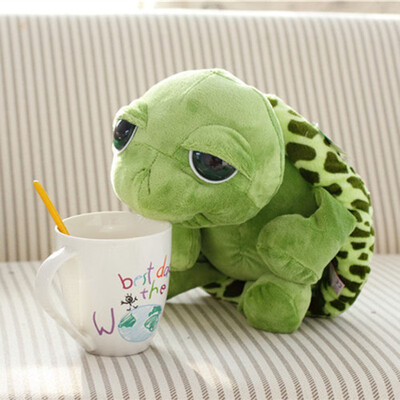 

20cm Cute Tortoise Plush Toy Green Big Eyes Stuffed Turtle Animal Plush Baby Toys & Hobbies Doll Gift 1Pcs