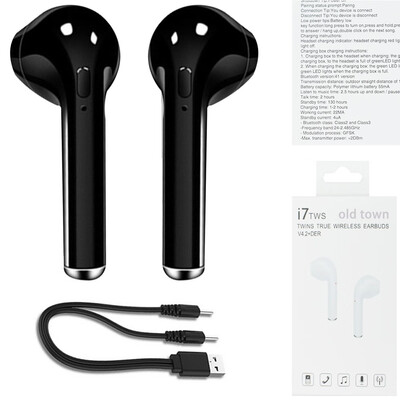 

Hot Sell i7s TWS Mini Wireless Bluetooth Earphone Stereo Earbud Headset With Charging Box Mic For All Smart phone