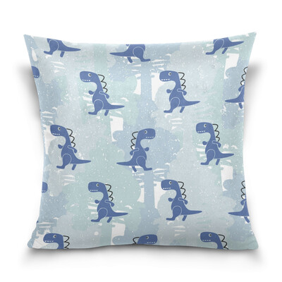 

ALAZA Throw Pillow Cover 16 X 16 inch Cushion Cover with Boy Dinosaur Printed Pillowcase