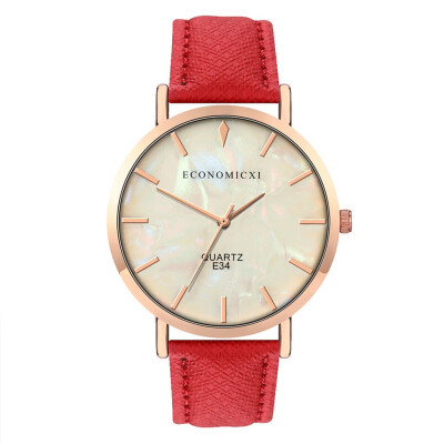 

RM Fashion Simple Belt Watch Without Digital Round Shell Dial Female Quartz Watch