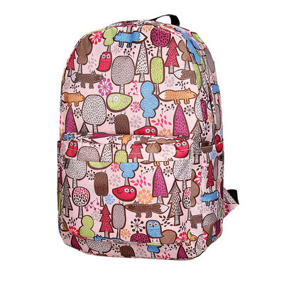 

Printing Travel Backpacks Large Capacity Unisex Canvas Shoulder School Bags
