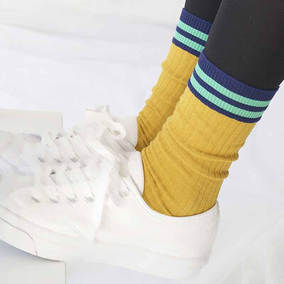 

Lady High Running Stretch Elastic Hosiery Printed Soft Athletic Breathable Socks