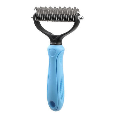 

Pet Dog Knot Rake Comb Double-Sided Stainless Steel Pets Hair Removal Brush