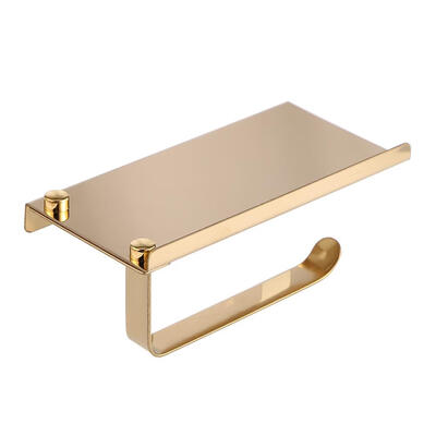 

Wall Mounted Paper Towel Rack Stainless Steel Bathroom Tissue Holder Shelf