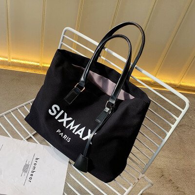 

Tote bag big bag female 2019 new wave Korean version of the wild autumn large capacity canvas bag female shoulder handbag