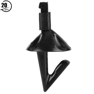 

Greensen 20Pcs Black Cone Shape Fishing Tackle Bait Clip Accessories
