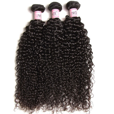

UNice 8A Unprocessed Virign Indian Human Hair 3 Bundles Curly 2-day delivery