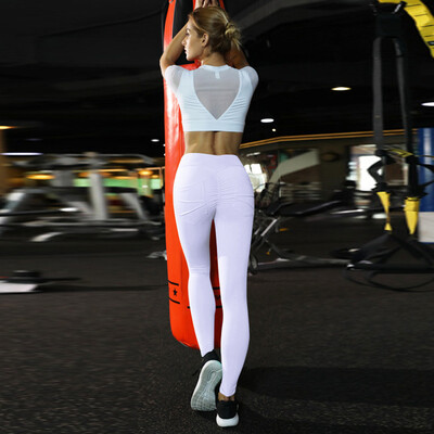 

Starmoon Women Pocket Stitching High-waist Fitness Running Yoga Nine-minute Pants
