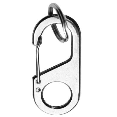 

2pcs Stainless Steel Snap Hook Buckles Metal Carabiner Clips with Key Chain