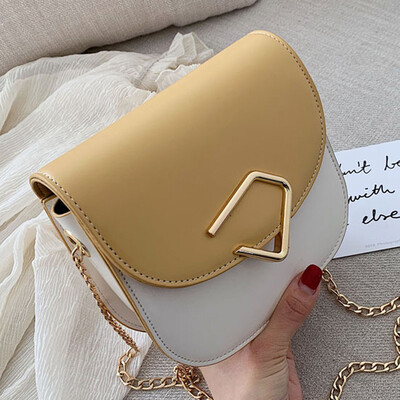 

North summer womens new 2019 Messenger bag bag tide Joker ins chain shoulder bag texture saddle bag
