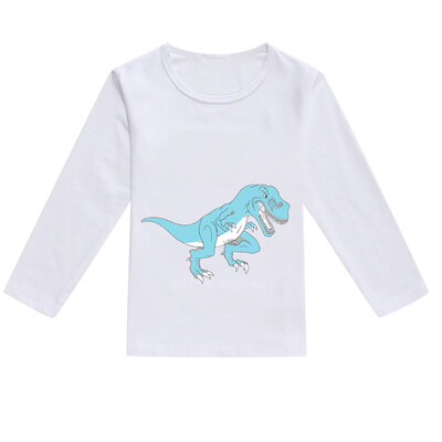 

Toddler Baby Kids Boys Girls Spring Dinosaur Print Tops T-shirt Casual Clothes