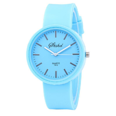 

Women Fashion Simple Wrist Watch Silica Gel Band Alloy Case Quartz Watch