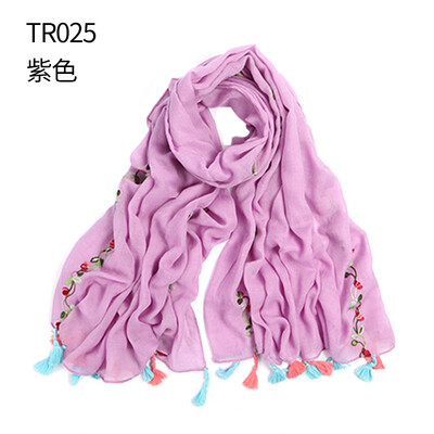 

2017 new embroidery cotton&linen scarves scarf national wind retro national wind hanging scarf shawl wholesale