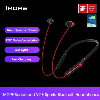 

Xiaomi 1MORE Spearhead VR Bluetooth In-ear Headphones E1020BT BT E-Sports Gaming Neckband Earphones With LED Light for Phone Table