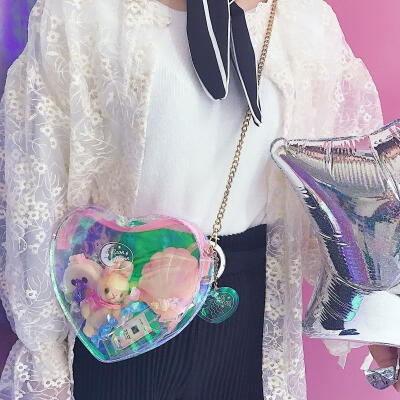 

New Women&39s Summer Jelly Candy Clear Transparent Handbag Shoulder Beach Bag