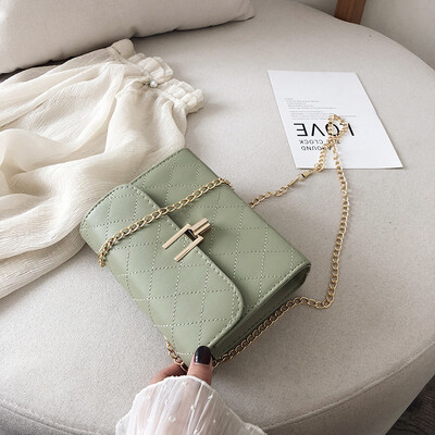 

Ins super fire Sen small bag female 2019 new wave Korean version of the wild chic chain Lingge fairy Messenger bag