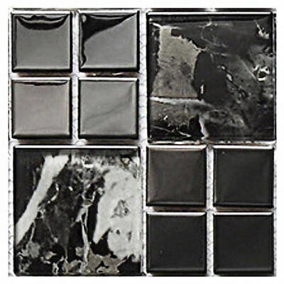 

10pcs Mosaic Tile Wall Sticker PVC Waterproof Tiles Decals Kitchen Decor