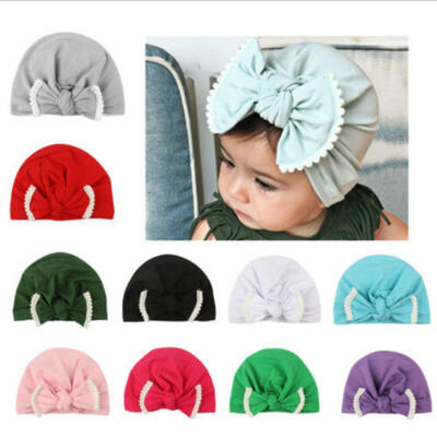 

Cute Newborn Baby Infant Girl Toddler Comfy Bowknot Hospital Cap Beanie Hat