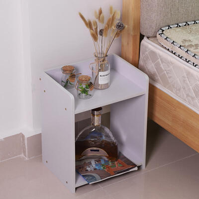 

Greensen Wooden Nightstand Modern Table Organizer Storage Shelf Bedroom White