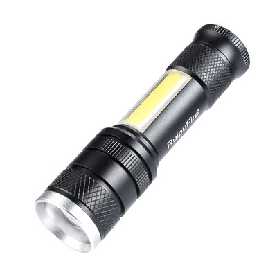 

Saidsome Zoomable Flashlight XML T6COB LED Torch Lamp 18650 3 Modes flashlight lamp