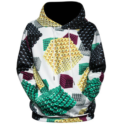 

3D Magnetic Balls Print Pullover Hoodie