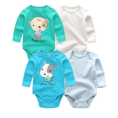 

Long Sleeve Baby Boys Clothes Newborn Bodysuits Clothing Sets 4PCS Roupa de bebe Unicorn Baby Girls Clothes Rompers 0-12M Purple