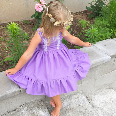 

Toddler Baby Kids Girls Summer Lace Dress Party Pageant Princess Dresses Clothes