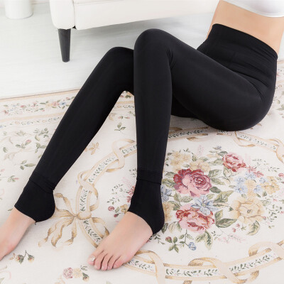 

200g autumn winter velvet thickened pearly leggings for women look thin&wear step warm pants seamless whole pants