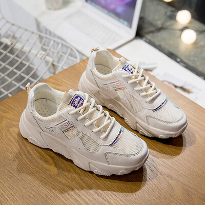 

Ins super fire old tide shoes female 2019 summer new pink wild net red breathable casual sports shoes autumn
