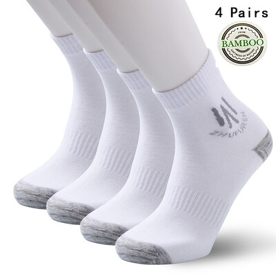 

Bladies bamboo fiber mens sports socks business socks four pairs 4679