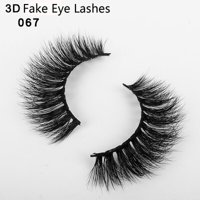 

〖Follure〗1 Pair 3D Thick Long Cross Party False Eyelashes Black Band Fake Eye Lashes