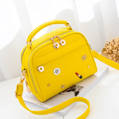 

Summer handbag 2018 new tide handbag Korean version of the wild Messenger bag female personality zipper shoulder small round bag